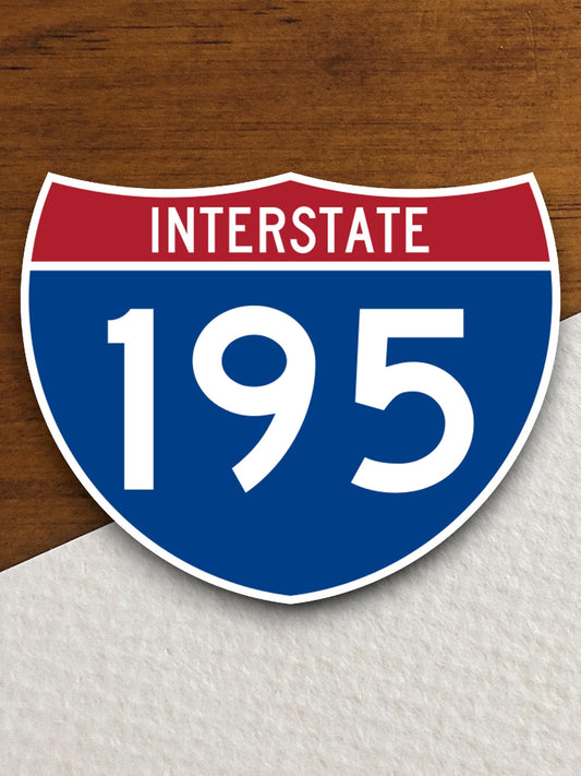 Interstate route  195 sticker, Interstate Highway Sign Expressway Stickers, Highway Sign Road Trip Sticker, Room Décor