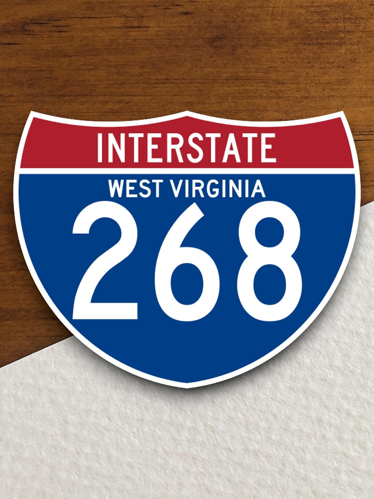 Interstate route  268 west virginia sticker, Interstate Highway Sign Expressway Stickers, Highway Sign Road Trip Sticker, Room Décor