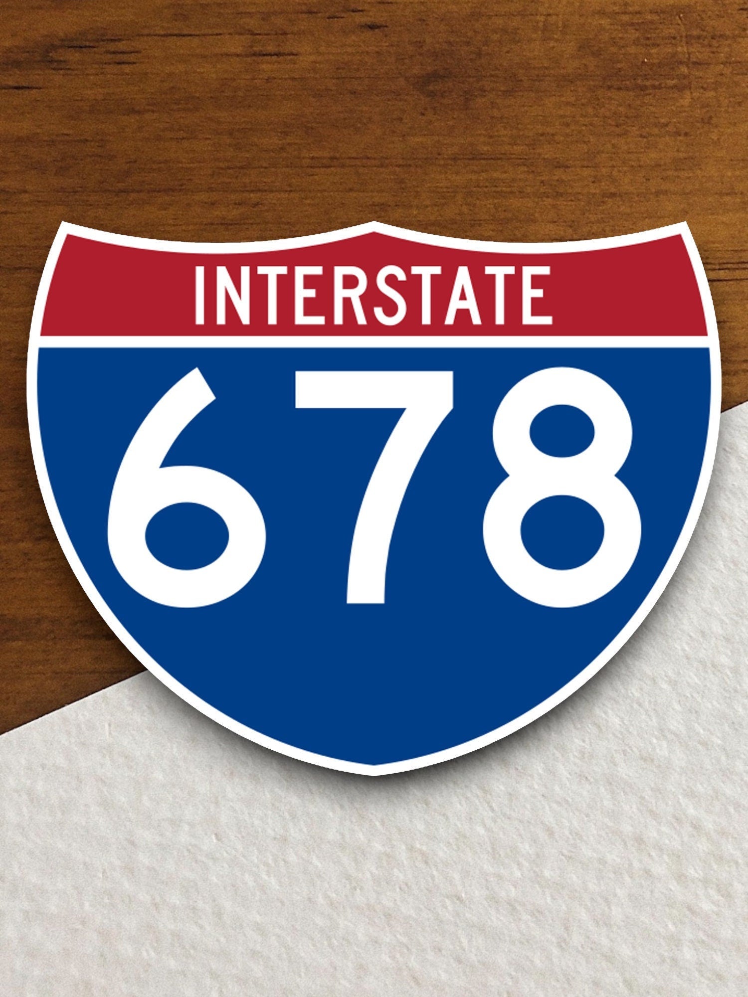 Interstate route  678 sticker, Interstate Highway Sign Expressway Stickers, Highway Sign Road Trip Sticker, Room Décor