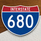 Interstate route  680 sticker, Interstate Highway Sign Expressway Stickers, Highway Sign Road Trip Sticker, Room Décor