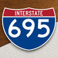 Interstate route  695 sticker, Interstate Highway Sign Expressway Stickers, Highway Sign Road Trip Sticker, Room Décor