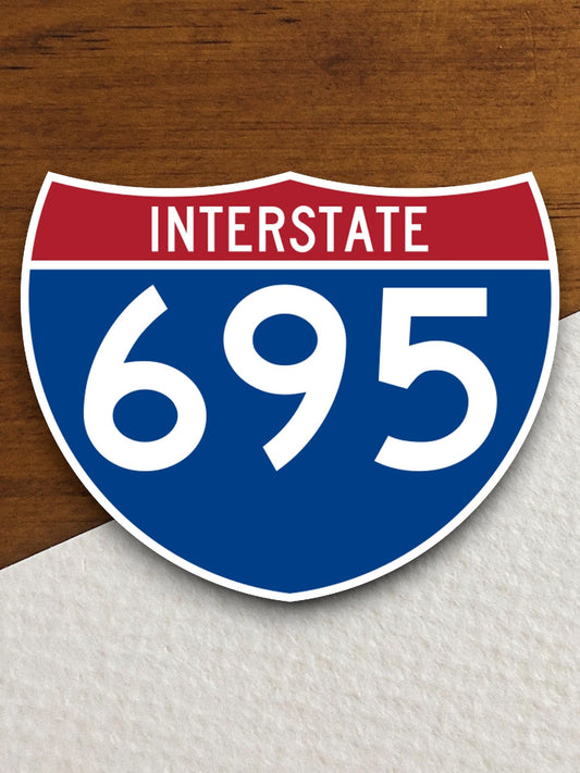 Interstate route  695 sticker, Interstate Highway Sign Expressway Stickers, Highway Sign Road Trip Sticker, Room Décor