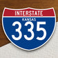 Interstate route  335 kansas sticker, Interstate Highway Sign Expressway Stickers, Highway Sign Road Trip Sticker, Room Décor