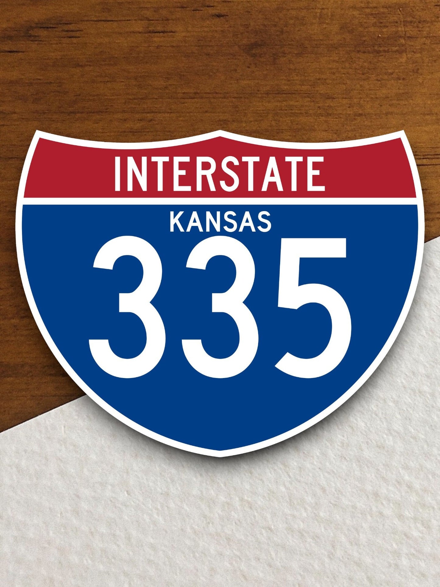 Interstate route  335 kansas sticker, Interstate Highway Sign Expressway Stickers, Highway Sign Road Trip Sticker, Room Décor