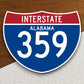 Interstate route  359 alabama sticker, Interstate Highway Sign Expressway Stickers, Highway Sign Road Trip Sticker, Room Décor