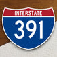 Interstate route  391 sticker, Interstate Highway Sign Expressway Stickers, Highway Sign Road Trip Sticker, Room Décor