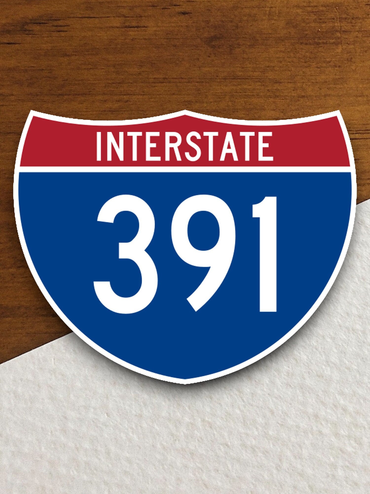 Interstate route  391 sticker, Interstate Highway Sign Expressway Stickers, Highway Sign Road Trip Sticker, Room Décor