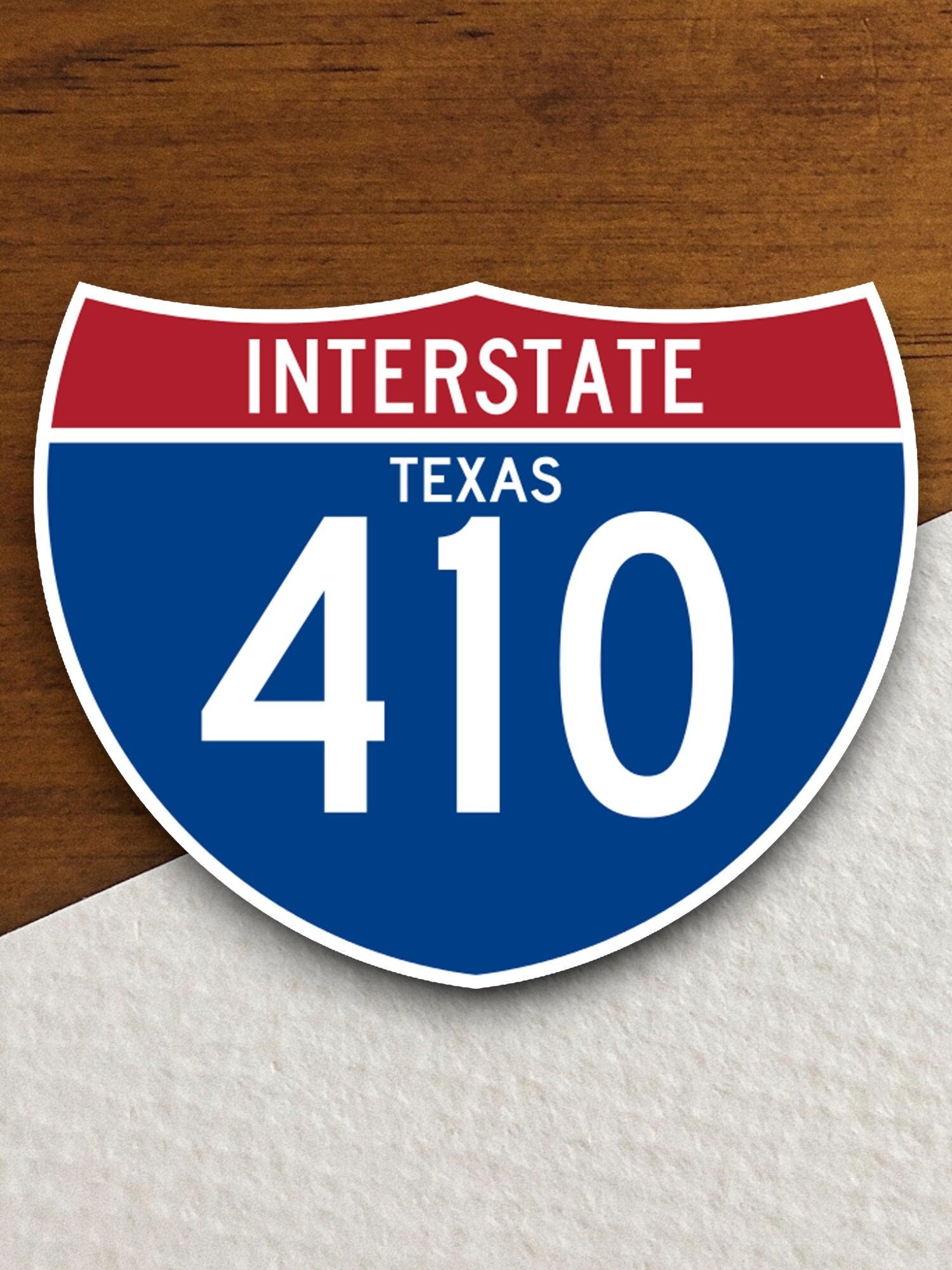 Interstate route  410 texas sticker, Texas sticker, Interstate Highway Sign Expressway Stickers, Highway Sign Road Trip Sticker, Room Décor