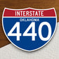 Interstate route  440 oklahoma sticker, Interstate Highway Sign Expressway Stickers, Highway Sign Road Trip Sticker, Room Décor