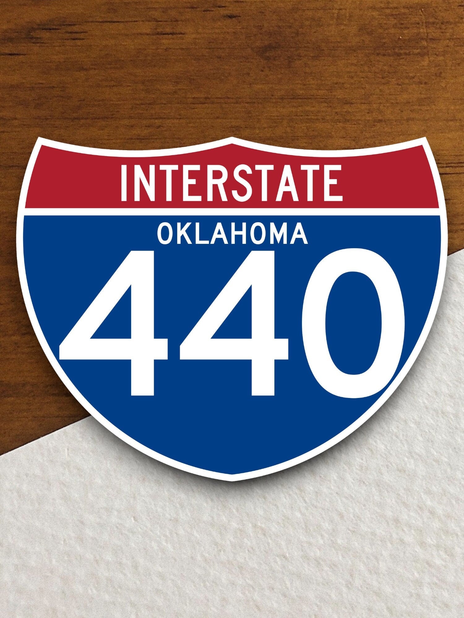 Interstate route  440 oklahoma sticker, Interstate Highway Sign Expressway Stickers, Highway Sign Road Trip Sticker, Room Décor