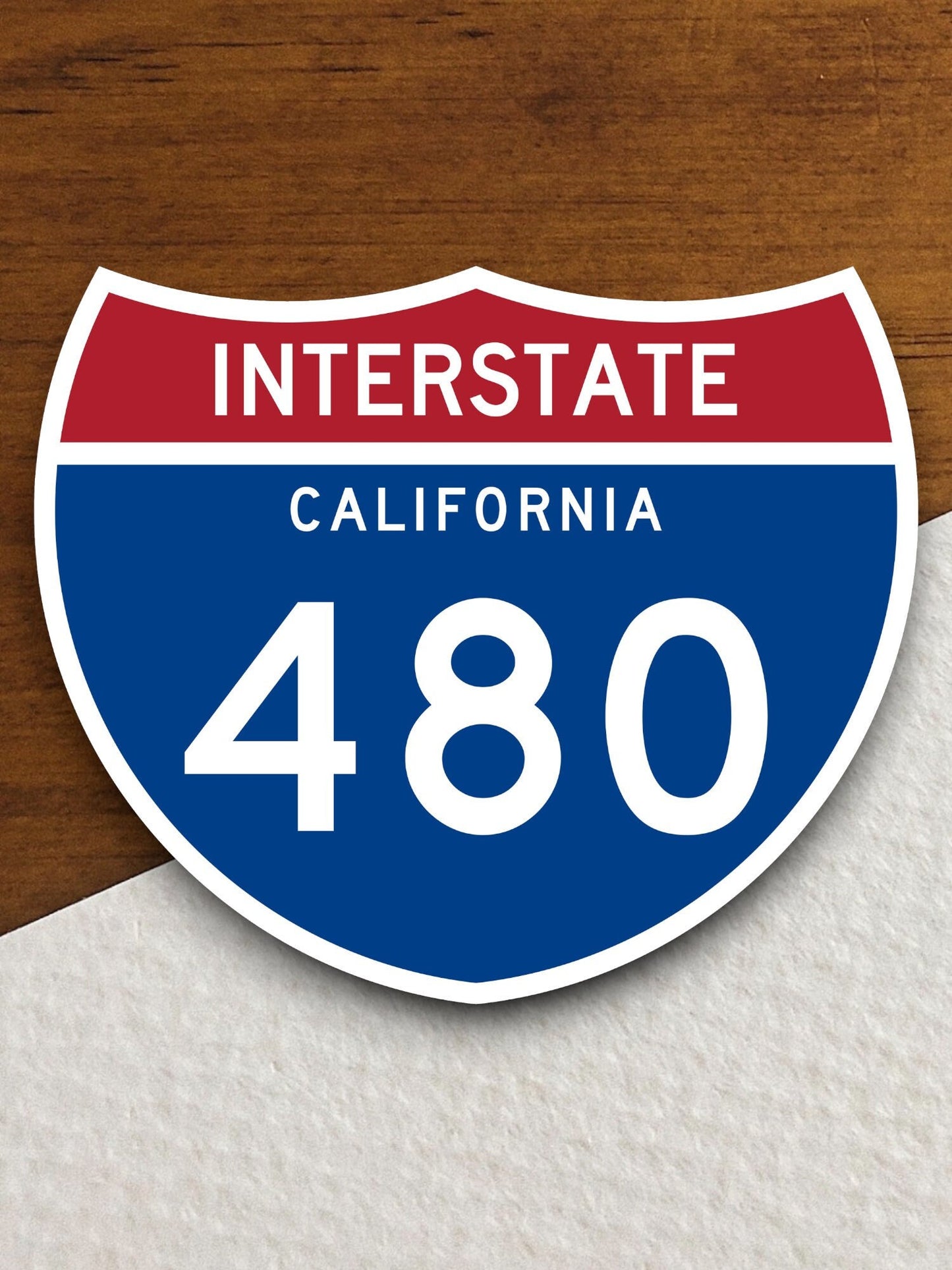 Interstate route  480 california sticker, California sticker, Interstate Highway Sign Expressway Stickers, Highway Sign Road Trip Sticker