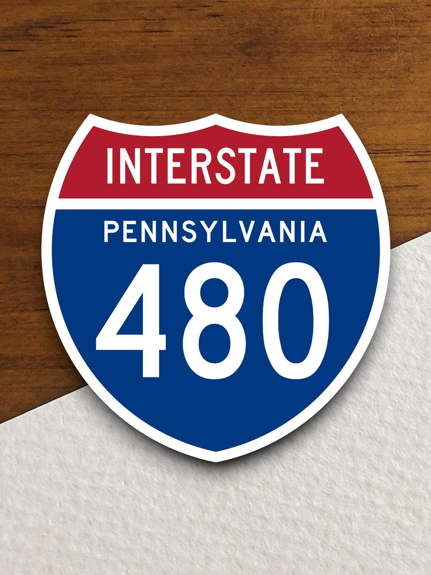 Interstate route  480 pennsylvania sticker, Interstate Highway Sign Expressway Stickers, Highway Sign Road Trip Sticker, Room Décor