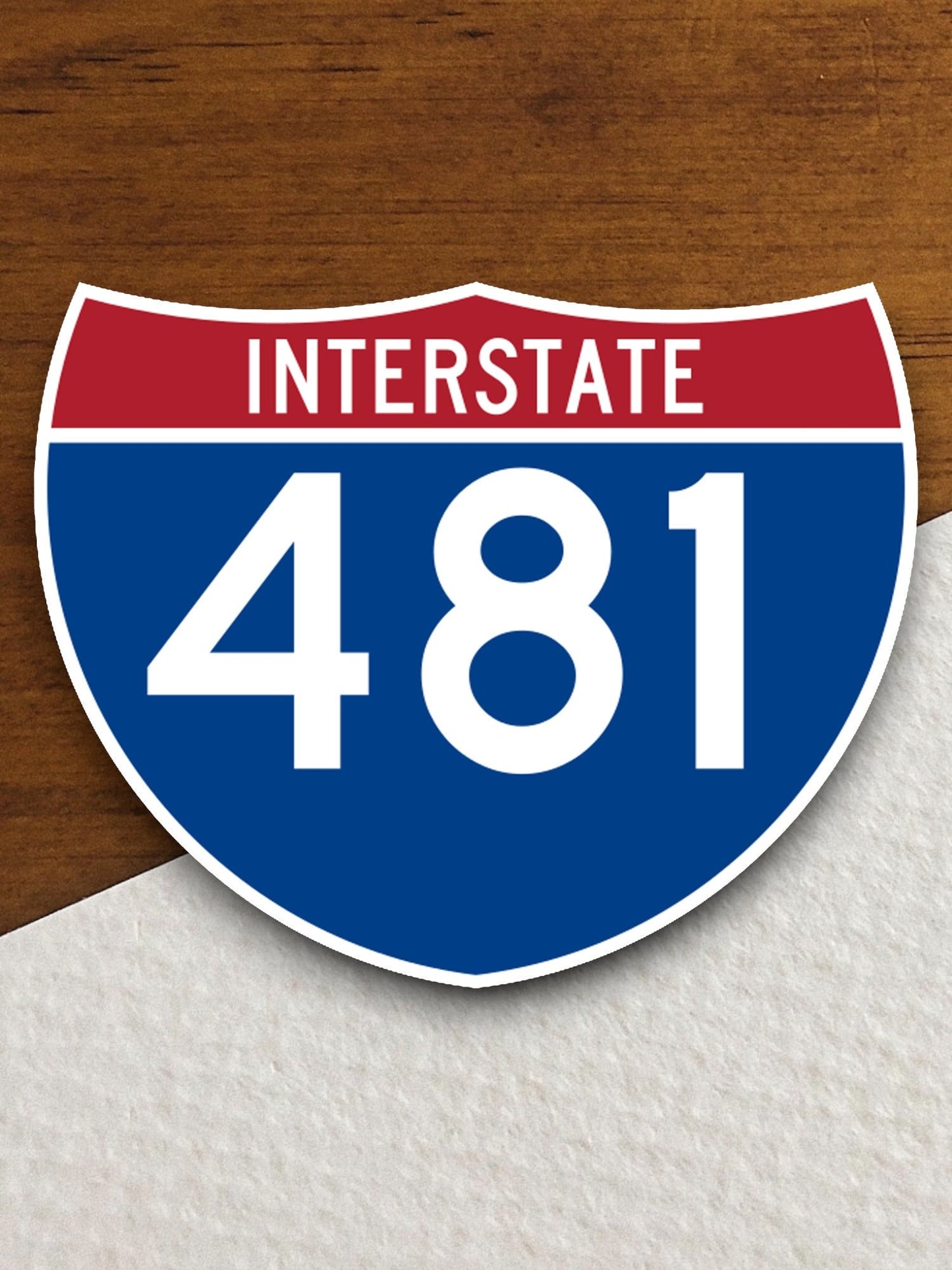 Interstate route  481 sticker, Interstate Highway Sign Expressway Stickers, Highway Sign Road Trip Sticker, Room Décor