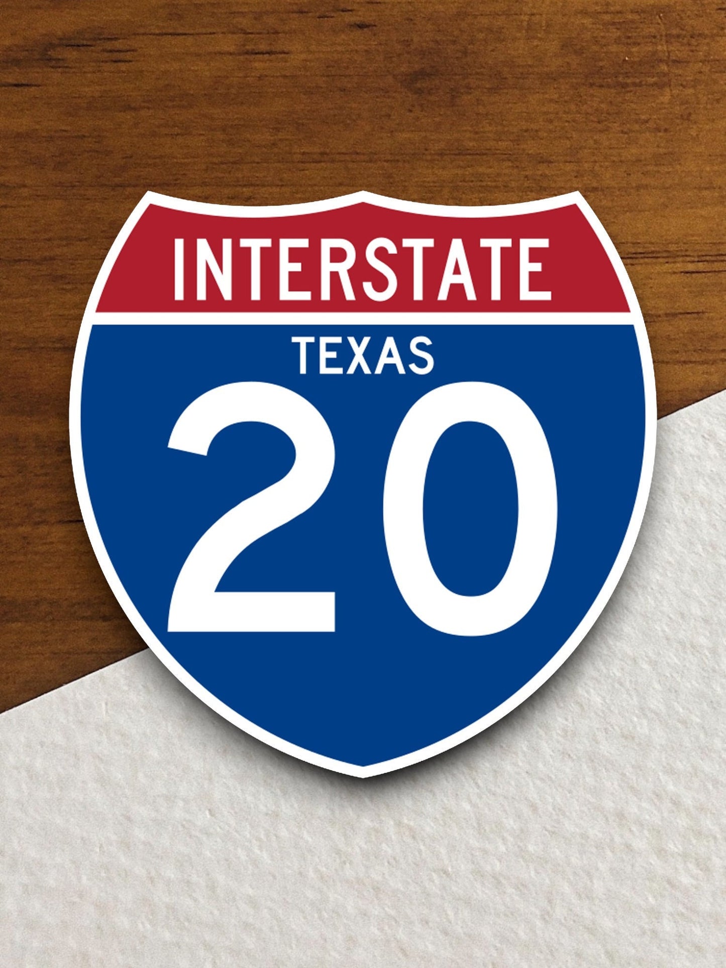 Interstate route  20 texas sticker, Texas sticker, Interstate Highway Sign Expressway Stickers, Highway Sign Road Trip Sticker, Room Décor