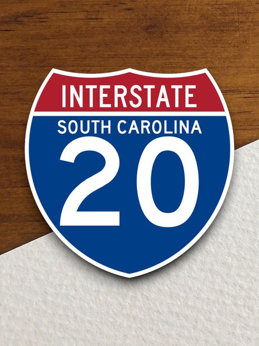 Interstate route  20 south carolina sticker, Interstate Highway Sign Expressway Stickers, Highway Sign Road Trip Sticker, Room Décor