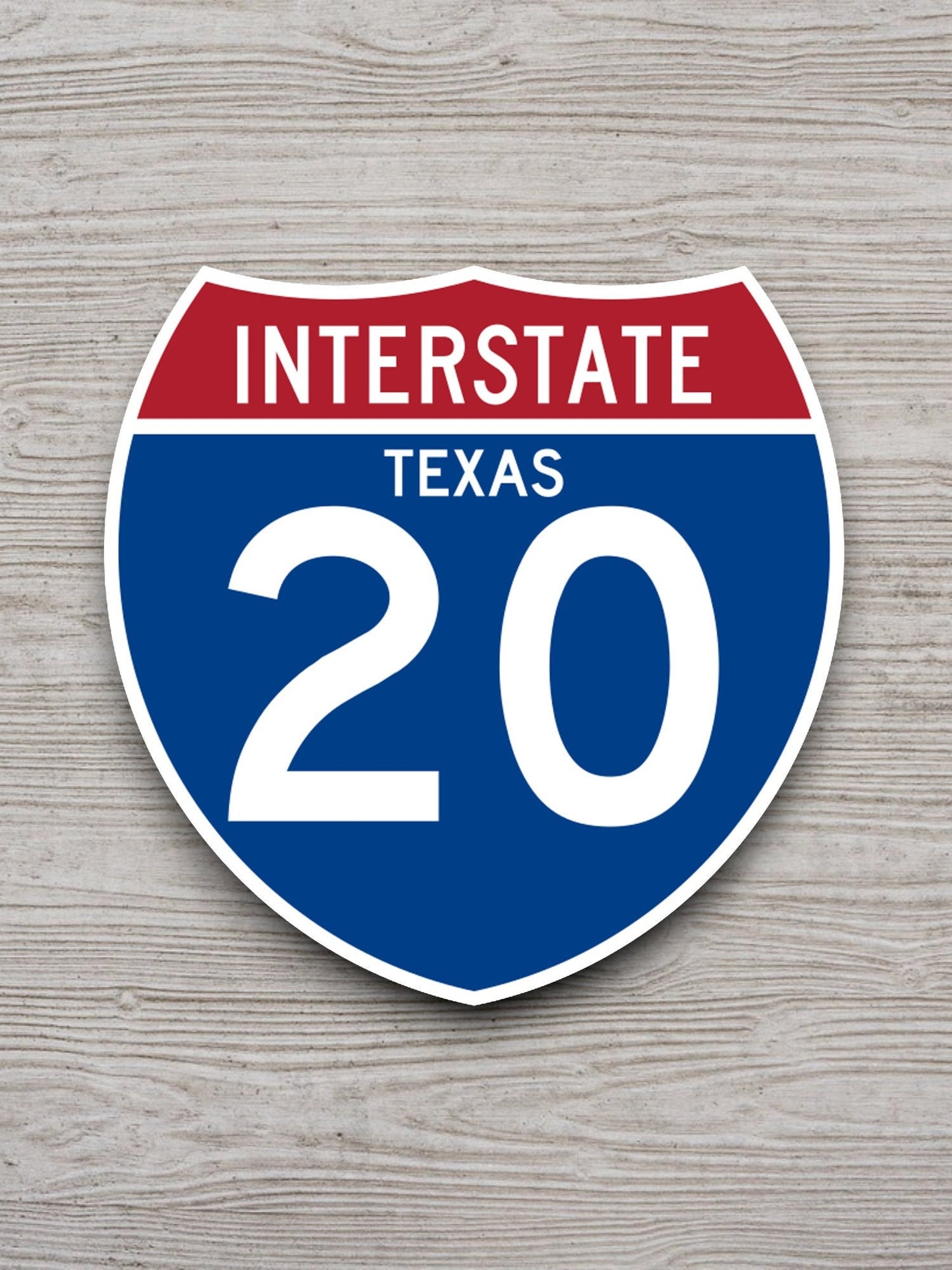 Interstate route  20 texas sticker, Texas sticker, Interstate Highway Sign Expressway Stickers, Highway Sign Road Trip Sticker, Room Décor