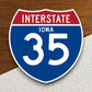 Interstate route  35 iowa sticker, Interstate Highway Sign Expressway Stickers, Highway Sign Road Trip Sticker, Room Décor