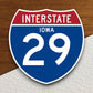 Interstate route  29 iowa sticker, Interstate Highway Sign Expressway Stickers, Highway Sign Road Trip Sticker, Room Décor