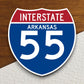 Interstate route  55 arkansas sticker, Interstate Highway Sign Expressway Stickers, Highway Sign Road Trip Sticker, Room Décor