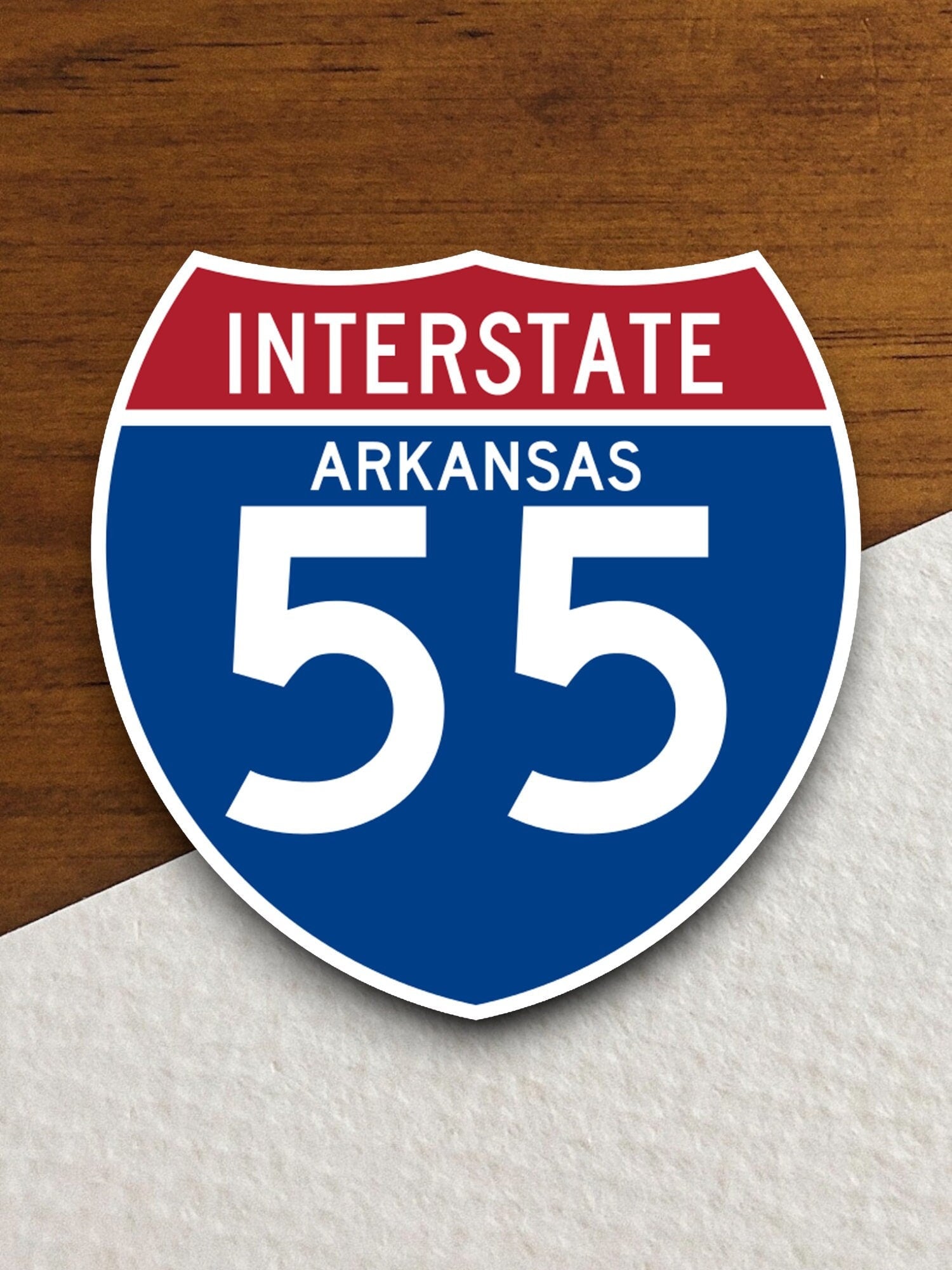 Interstate route  55 arkansas sticker, Interstate Highway Sign Expressway Stickers, Highway Sign Road Trip Sticker, Room Décor