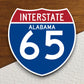 Interstate route  65 alabama sticker, Interstate Highway Sign Expressway Stickers, Highway Sign Road Trip Sticker, Room Décor