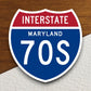 Interstate route  70s maryland sticker, Interstate Highway Sign Expressway Stickers, Highway Sign Road Trip Sticker, Room Décor