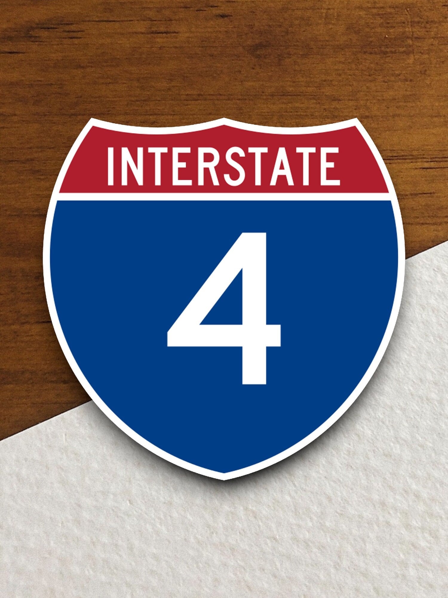 Interstate route  4 sticker, Interstate Highway Sign Expressway Stickers, Highway Sign Road Trip Sticker, Room Décor