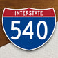 Interstate route  540 sticker, Interstate Highway Sign Expressway Stickers, Highway Sign Road Trip Sticker, Room Décor