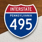 Interstate route  495 pennsylvania sticker, Interstate Highway Sign Expressway Stickers, Highway Sign Road Trip Sticker, Room Décor