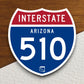 Interstate route  510 arizona sticker, Interstate Highway Sign Expressway Stickers, Highway Sign Road Trip Sticker, Room Décor