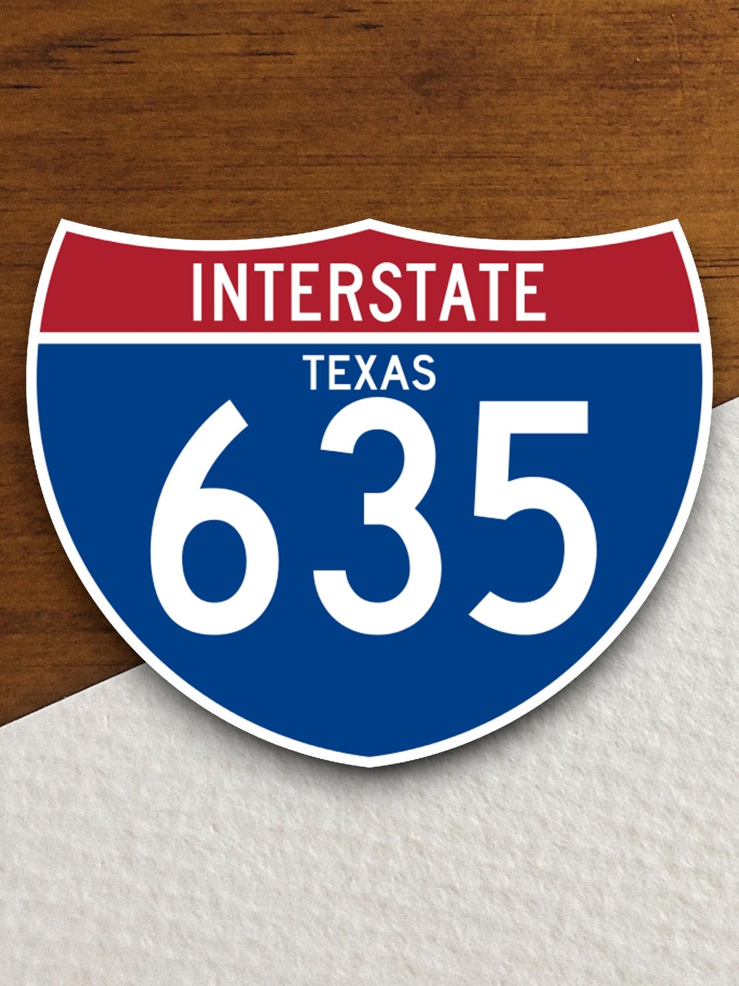 Interstate route  635 texas sticker, Texas sticker, Interstate Highway Sign Expressway Stickers, Highway Sign Road Trip Sticker, Room Décor