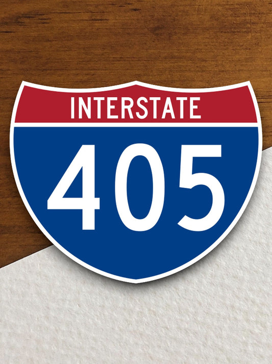 Interstate route  405 sticker, Interstate Highway Sign Expressway Stickers, Highway Sign Road Trip Sticker, Room Décor