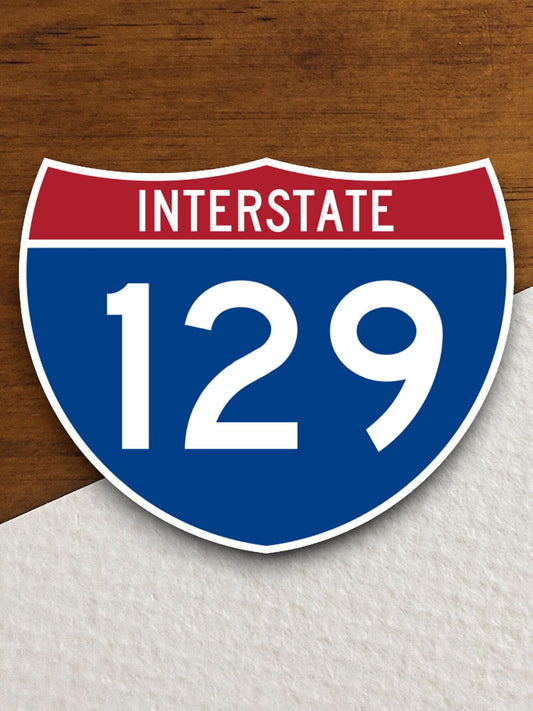 Interstate route  129 sticker, Interstate Highway Sign Expressway Stickers, Highway Sign Road Trip Sticker, Room Décor