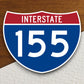 Interstate route  155 sticker, Interstate Highway Sign Expressway Stickers, Highway Sign Road Trip Sticker, Room Décor