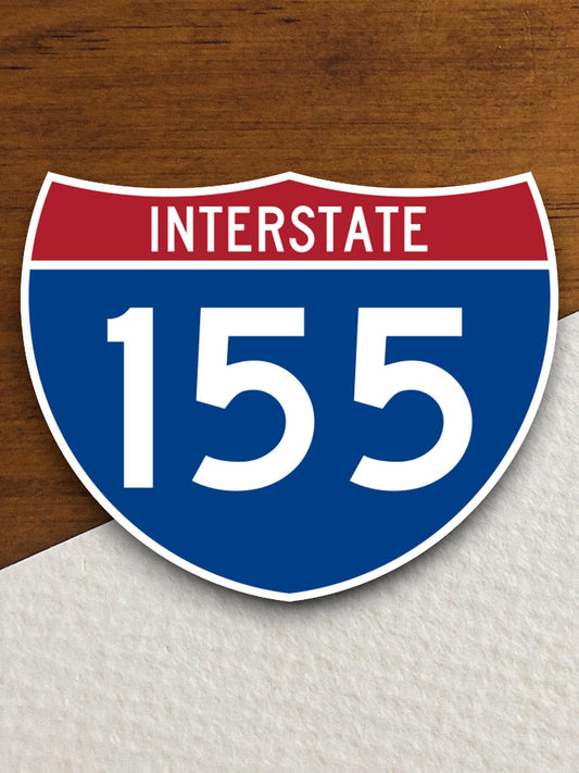 Interstate route  155 sticker, Interstate Highway Sign Expressway Stickers, Highway Sign Road Trip Sticker, Room Décor