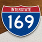 Interstate route  169 sticker, Interstate Highway Sign Expressway Stickers, Highway Sign Road Trip Sticker, Room Décor