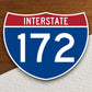 Interstate route  172 sticker, Interstate Highway Sign Expressway Stickers, Highway Sign Road Trip Sticker, Room Décor