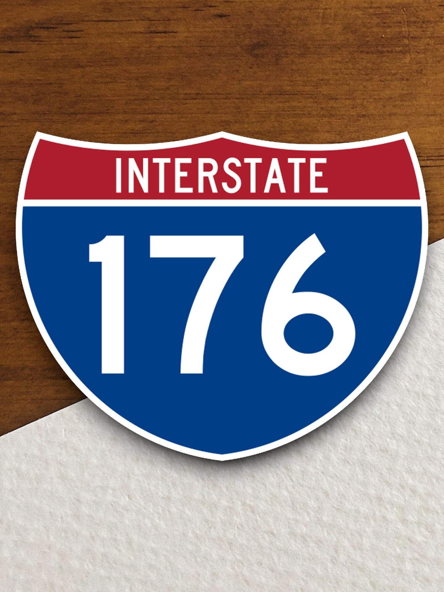 Interstate route  176 sticker, Interstate Highway Sign Expressway Stickers, Highway Sign Road Trip Sticker, Room Décor