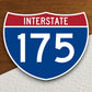 Interstate route  175 sticker, Interstate Highway Sign Expressway Stickers, Highway Sign Road Trip Sticker, Room Décor