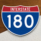 Interstate route  180 sticker, Interstate Highway Sign Expressway Stickers, Highway Sign Road Trip Sticker, Room Décor