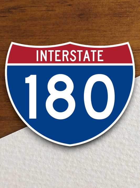 Interstate route  180 sticker, Interstate Highway Sign Expressway Stickers, Highway Sign Road Trip Sticker, Room Décor