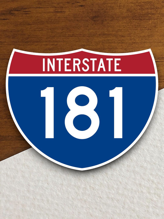 Interstate route  181 sticker, Interstate Highway Sign Expressway Stickers, Highway Sign Road Trip Sticker, Room Décor