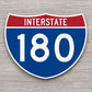 Interstate route  180 sticker, Interstate Highway Sign Expressway Stickers, Highway Sign Road Trip Sticker, Room Décor