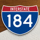 Interstate route  184 sticker, Interstate Highway Sign Expressway Stickers, Highway Sign Road Trip Sticker, Room Décor