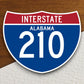 Interstate route  210 Alabama sticker, Interstate Highway Sign Expressway Stickers, Highway Sign Road Trip Sticker, Room Décor