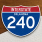 Interstate route  240 Oklahoma sticker, Interstate Highway Sign Expressway Stickers, Highway Sign Road Trip Sticker, Room Décor