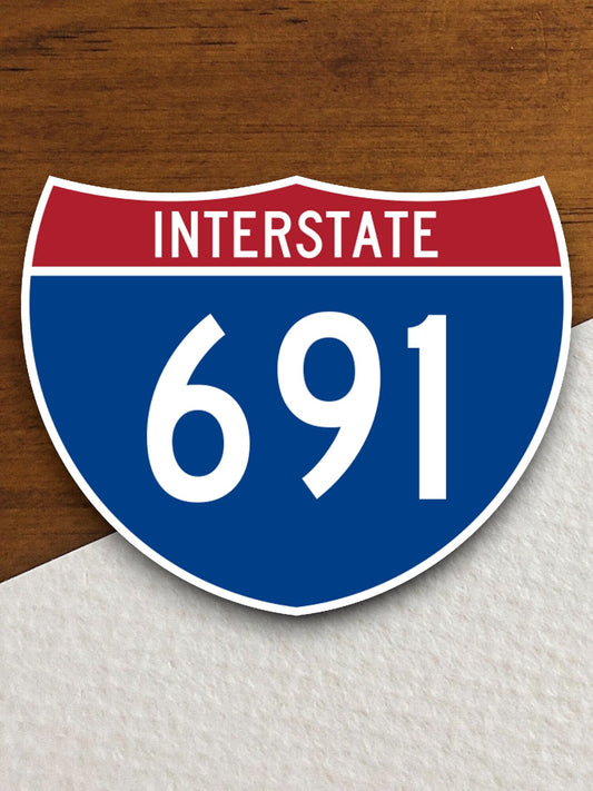 Interstate route  691 sticker, Interstate Highway Sign Expressway Stickers, Highway Sign Road Trip Sticker, Room Décor