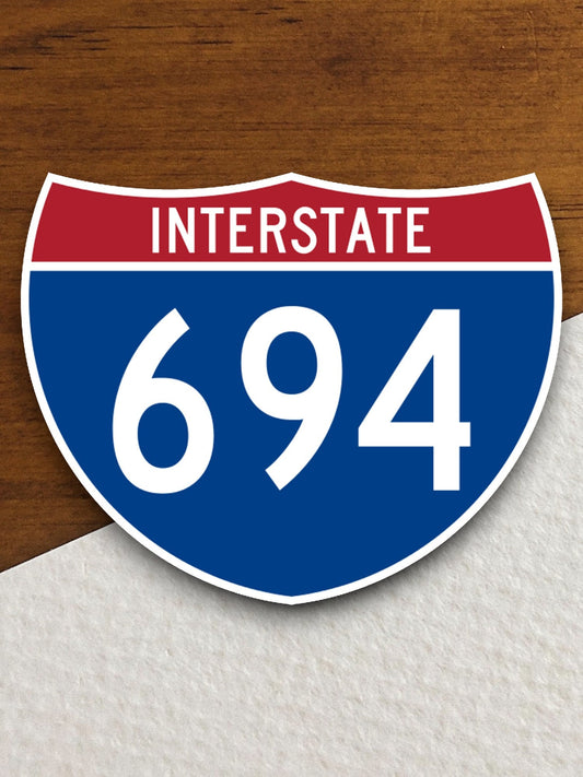 Interstate route  694 sticker, Interstate Highway Sign Expressway Stickers, Highway Sign Road Trip Sticker, Room Décor