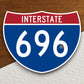 Interstate route  696 sticker, Interstate Highway Sign Expressway Stickers, Highway Sign Road Trip Sticker, Room Décor