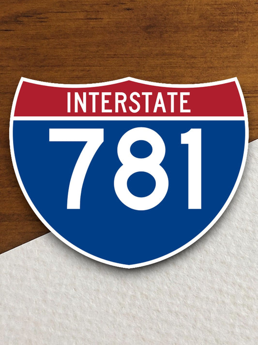 Interstate route  781 sticker, Interstate Highway Sign Expressway Stickers, Highway Sign Road Trip Sticker, Room Décor